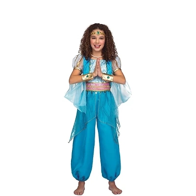 Déguisement de princesse arabe turquoise enfant-taille 3-4 ans - 10-12 ans