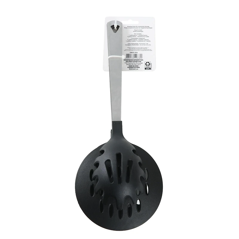 Mainstays 5 Piece Kitchen Utensil Set Stainless Steel and Nylon, Mainstays 5 Piece Kitchen Set