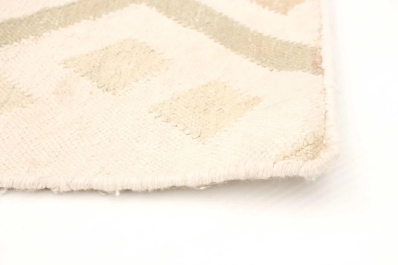 ECARPETGALLERY Tapis Fait à la Main pour Salon, Salle à Manger et Chambre à Coucher Marocain Collection Organique & Pure 5'0" x 7'8" en Ivoire