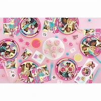 Barbie Round 7" Dessert Plates, 8ct, Disposable plates measure 7"