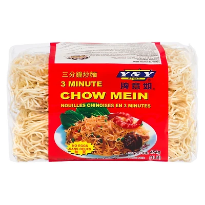 Y & Y 3 Minute Chow Mein Noodles 454g