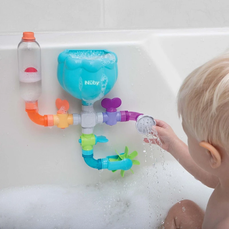 Nuby My Wacky Waterworks Bath Toy for interactive play & learning, For children 18 months +
