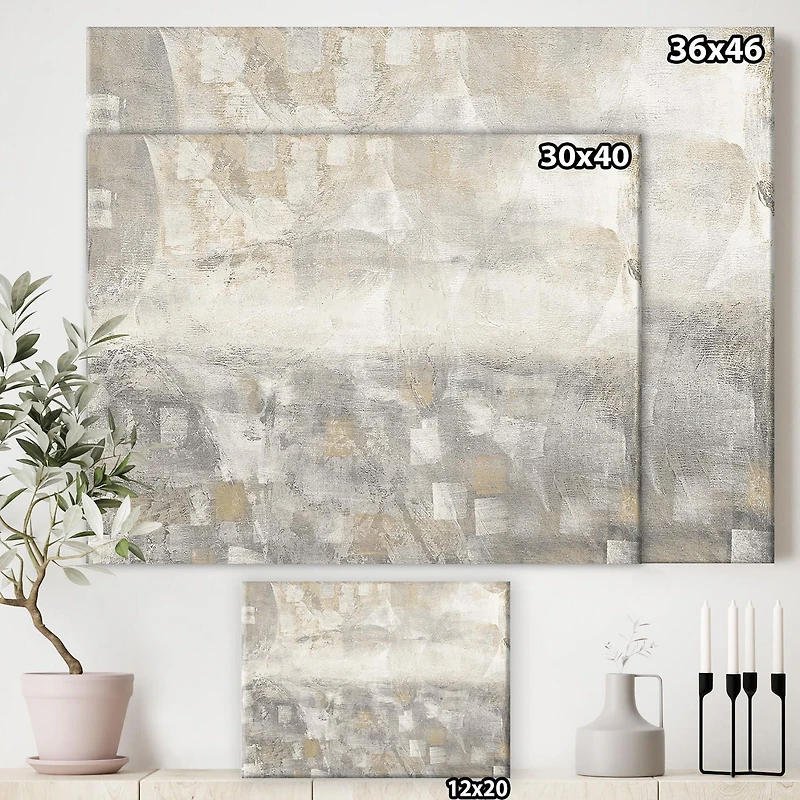 Designart Aquarelle abstraite grise Art mural sur toile