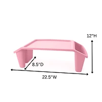 Storex Portable Plastic Lap Desk, Lightweight Tray for Children, Pink, 3-Pack