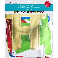 Grande bannière de fête « Joyeux anniversaire » arc-en-ciel 108 po x 8 po Grande bannière de joyeux anniversaire