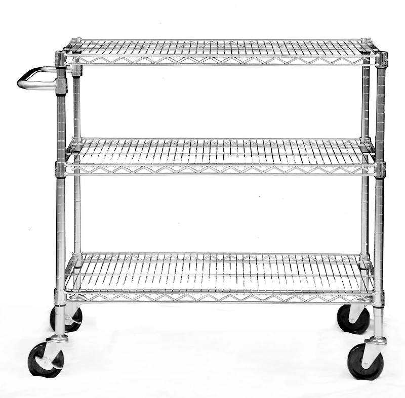 TRINITY EcoStorage™ 3‐Tier Cart | 40.5” X 18” X 36” | Nsf | Chrome