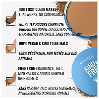 Rimmel Poudre Pressée Kind & Free™ - Fond de teint en poudre léger et sans talc, à l'aloe vera et au tapioca, 100% Végétalien & Sans Cruauté Poudre Pressée Végétalienne