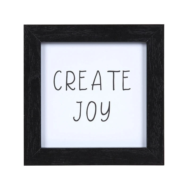 Create Joy 6x6 Framed Accent Art, 6in x 6in
