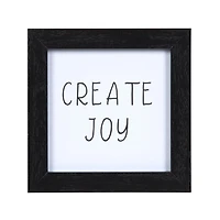 Create Joy 6x6 Framed Accent Art, 6in x 6in