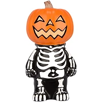 12” Lighted Blow Mold-Pumpkin Skeleton Kid (WM CA)