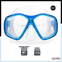 Masque de plongée Dolfino Pro Makena pour adulte - Bleu