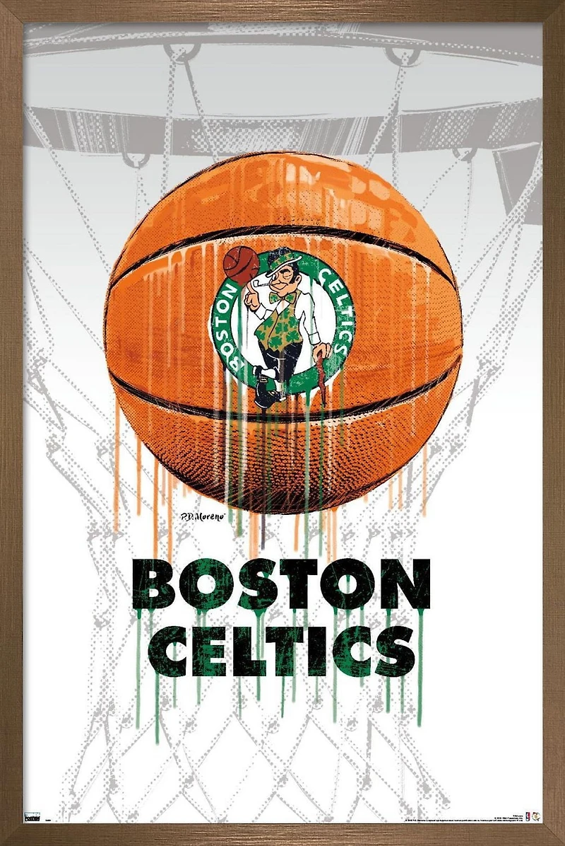 NBA Boston Celtics - Drip Ball 20 Wall Poster
