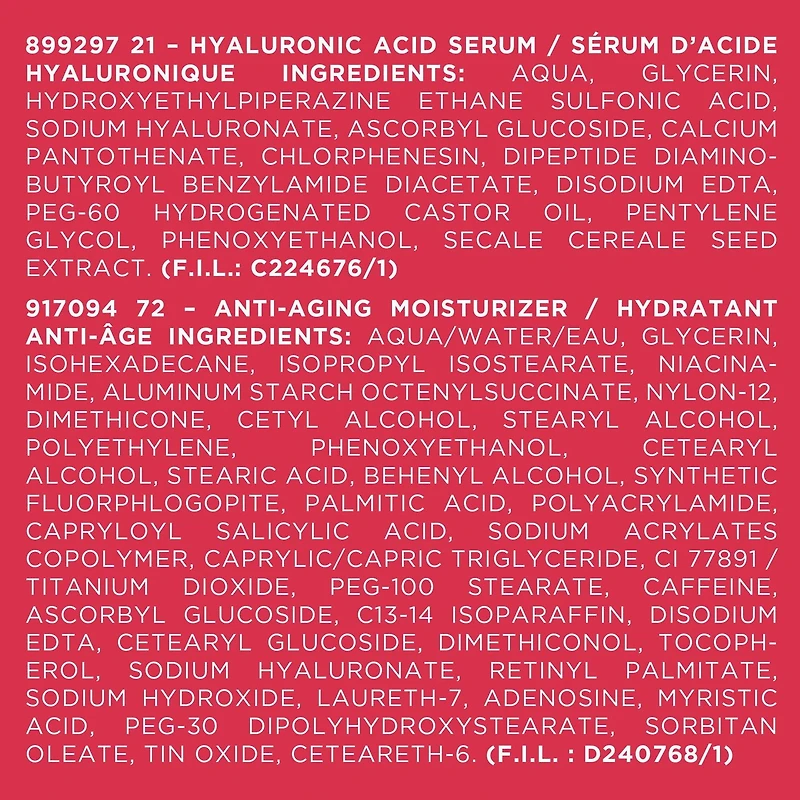 L'Oréal Paris Routine Hydratation, sérum HA + Crème