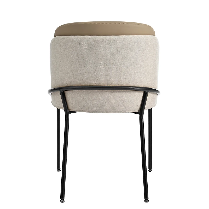 Noble House - Ensemble de 2 chaises modernes à pieds inclinés et réglables (beige)