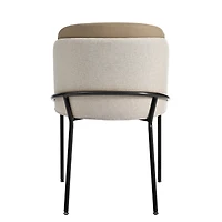 Noble House - Ensemble de 2 chaises modernes à pieds inclinés et réglables (beige)