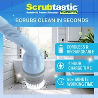 Bell + Howell Scrubtastic Express Brosse Électrique Rechargeable – Nettoyeur Sans Fil Salle de Bain