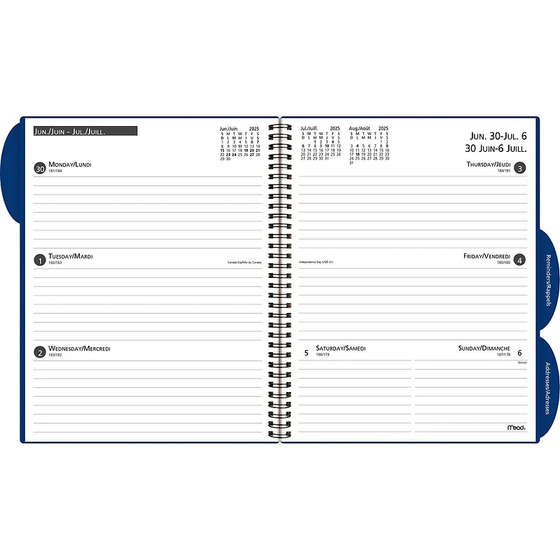 Mead® 2026 Weekly Large Poly Planner, Assorted Colours, Planner