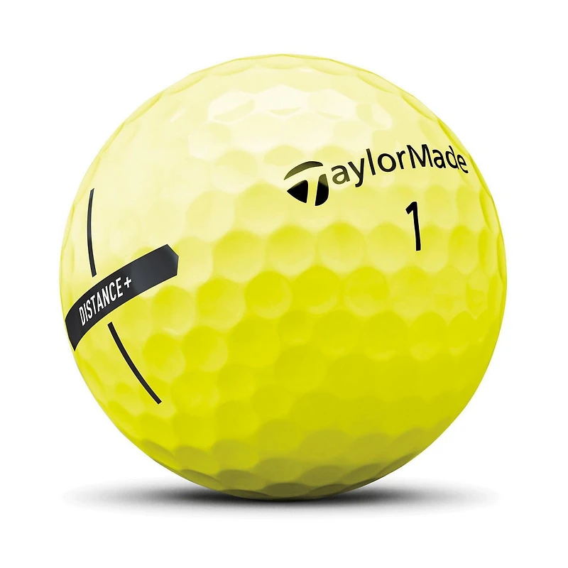 TaylorMade DISTANCE+ Golf Balls - Yellow