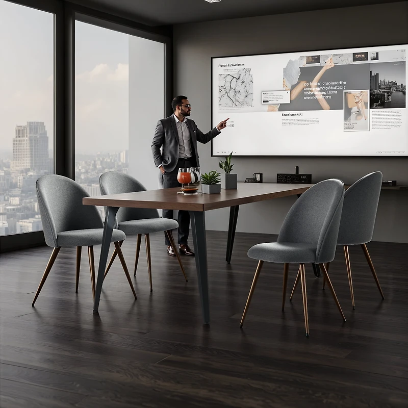 Homy Casa 63" Work Desk Table with Thick Top and Flat Metal Legs, Multi-Use Home Office Table, Faux Walnut