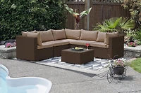 Patioflare Napier Sofa Set - Brown/Beige