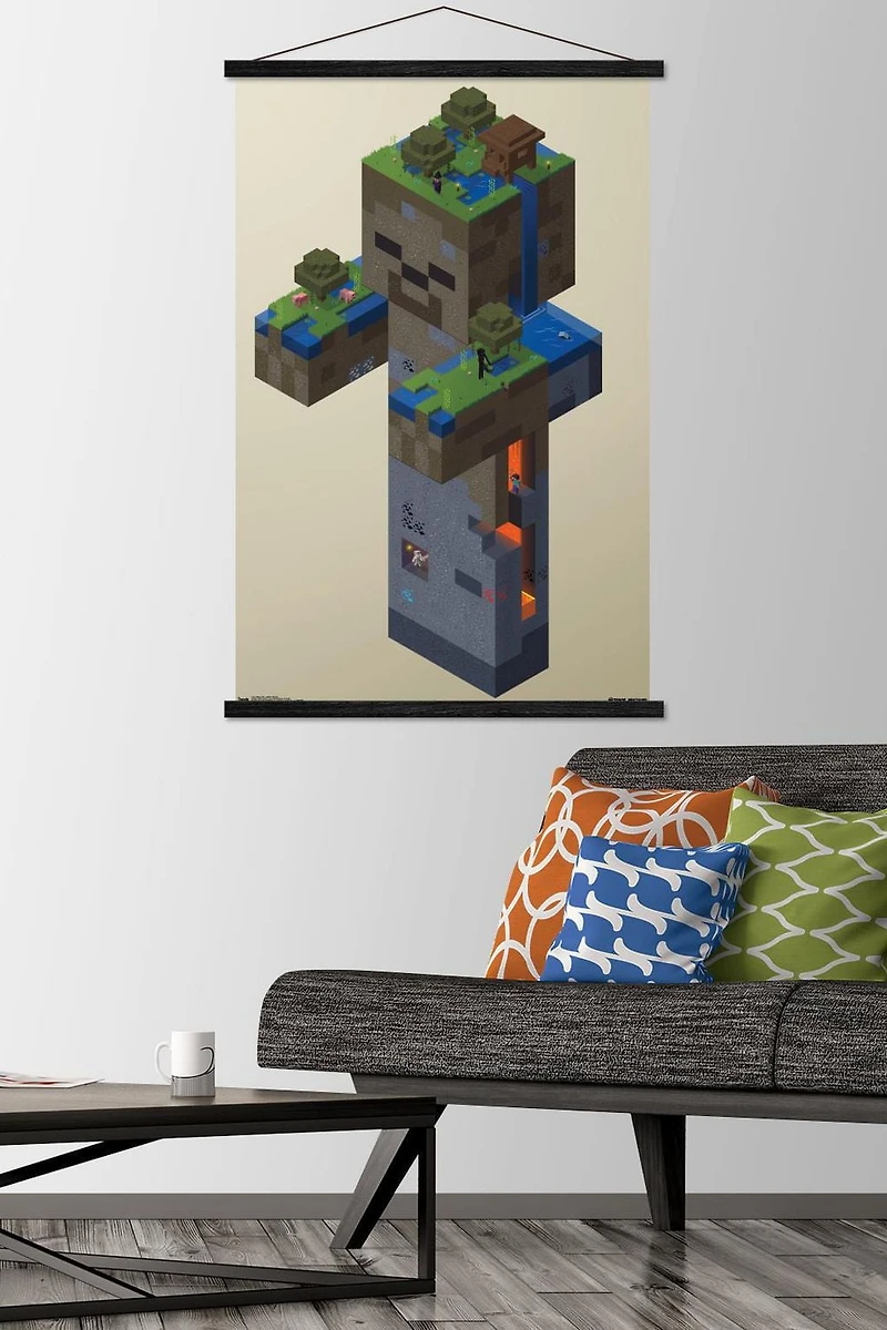 Minecraft - Zombie Swamp Wall Poster, 14.725" x 22.375" Framed