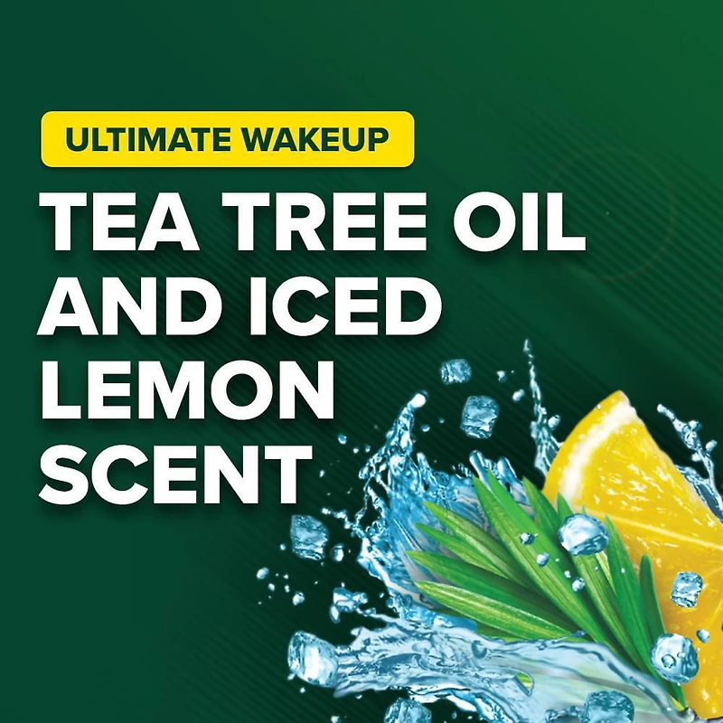 Irish Spring Ultimate Wake Up Tea Tree Face & Body Wash for men, Moisturizing body wash washes away bacteria - 18 fluid ounce (532mL).