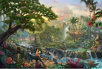 Ceaco: Thomas Kinkade - Disney Dreams Collection (The Lion King, Peter Pan, The Jungle Book, and The Princess and the Frog) 4-in-1 Puzzle Set