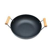 Wok en fer anodisé dur Verka, Karahi (Karahi), 36 cm, Avec Couvercle