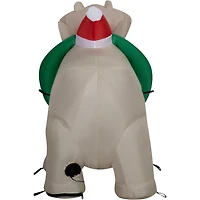 Hippopotame gonflable de Noël HOLIDAY TIME PL 3.5` HIPPO INFLAT