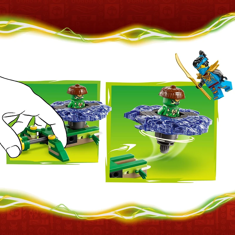 LEGO NINJAGO Nya vs. Mutation Monster Spinner Building Toy for Boys & Girls - Ninja Toy Figures & Playset for Kids, Ages 6+ - Includes 2 Minifigures for Pretend Play - Gift Idea for Birthdays - 71849