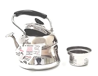 Sunwealth Bouilloire en acier inoxydable sifflante de 1,5l avec infuseur à thé.
