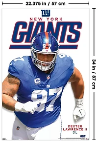 NFL New York Giants - Dexter Lawrence II Feature Series 24 Wall Poster, 22.375" x 34"