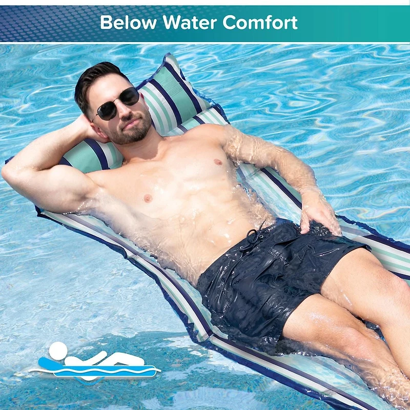 Aqua 3-In-1 Fold & Go Pool Float, Mat & Lounge, Fold & Go Mat