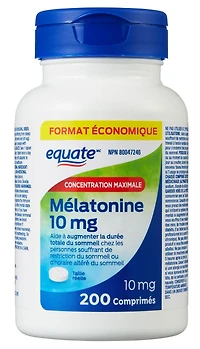 Equate Mélatonine 10 mg, Concentration maximale