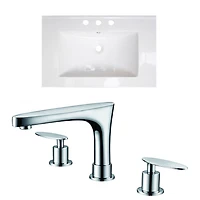 American Imaginations 88.5-in. W Wall Mount Dawn Grey Vanity Set For 1 Hole Drilling  AI-15716