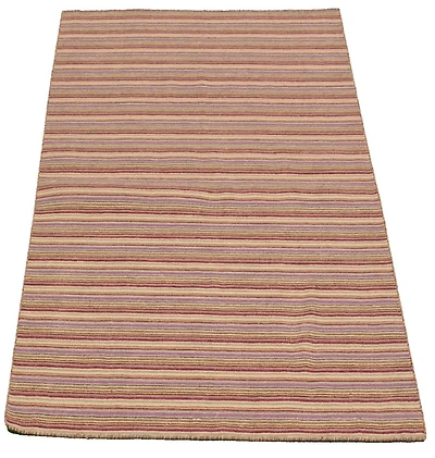 ECARPETGALLERY 5'0" x 7'0" Flat-weaves & Kilims Manhattan Hand Made Area Rug for Living Room, Dining Room and Bedroom in Ivory