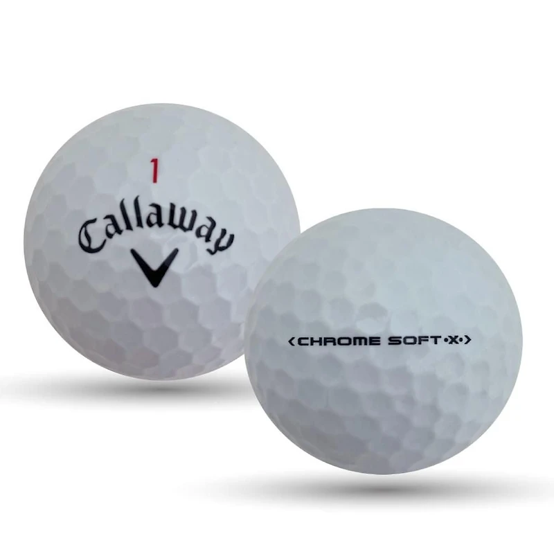 Mulligan - 24 balles de golf récupérées Callaway Chrome Soft x 5A, Blanc