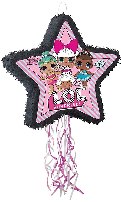 LOL Surprise en forme de tambour en forme de pinata Chacun mesure 21 1/2" H X 22 1/2" L x 4" P