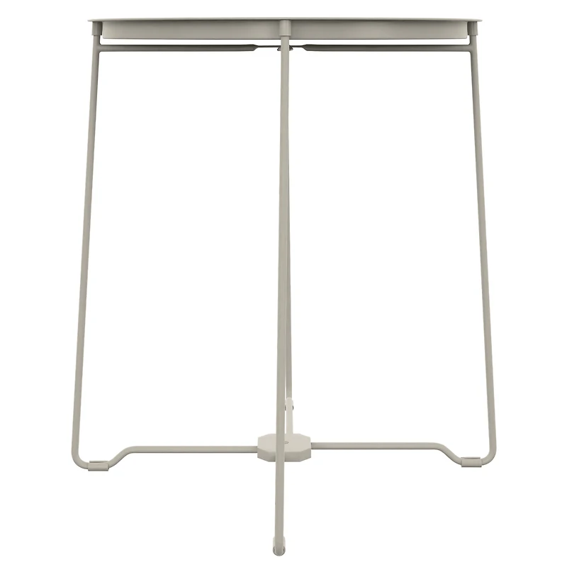 Mainstays Steel Outdoor Tray Top Side Table, White