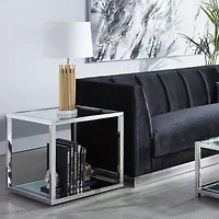 Table d'appoint base argent