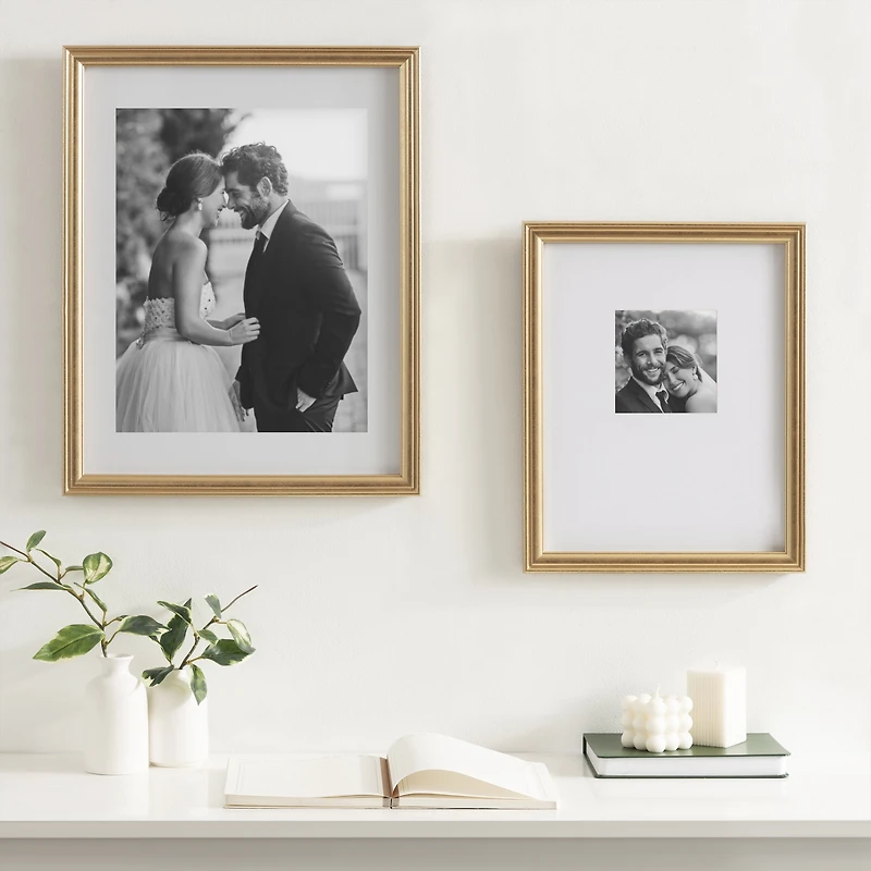 Breylynn 14x18 matted to 11x14 Gold Tabletop Picture Frame, BREY 14X18/11X14 GLD