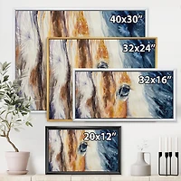 Designart Close-Up of A Beautiful Horses Eye I FLOAT FRAME WALL ART
