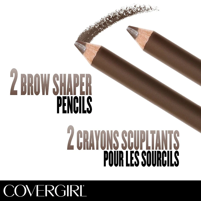 COVERGIRL Easy Breezy Brow Fill + Define Brow Pencil, Sharpener Included, Long-Lasting, Deeply Pigmented, Blendable Formula, 100% Cruelty-Free, Sharpener Included