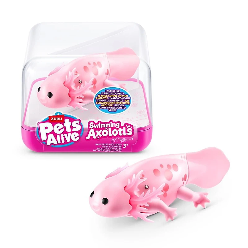 Pets Alive Axolotls – robot électronique (rose), jouet de baignade pour le bain et la piscine par ZURU