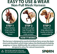 Harnais Pour Chien Sporn De Petite Taille Sans Traction, Harnais Pour Chien En Maille Rouge, Harnais Pour Chien Anti-traction En Nylon Durable, Harnais Pour Chien Respirant Et Facile À Utiliser 1 Petit Harnais
