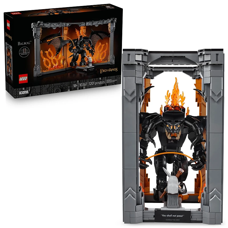 LEGO Icons Le Seigneur des Anneaux : Le Coin Lecture du Balrog , Ensemble décoratif 10367