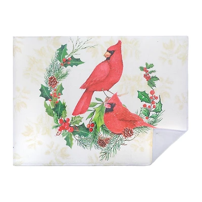 Tapis De Séchage En Microfibre (Cardinaux Perchés Sur Une Couronne) - Lot De 2