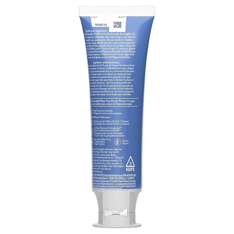Burt's Bees Dentifrice Multisoins Complets, Saveur d'Origine Naturelle