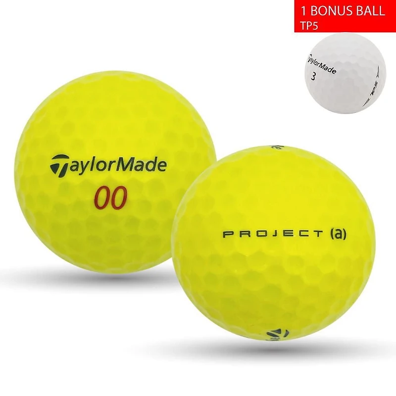 Mulligan - 60 balles de golf récupérées Taylormade Project (a) 1 Bonus TP5 5A, Jaune