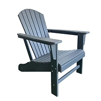 Traditional Resin Wood Adirondack Chair in Slate Grey